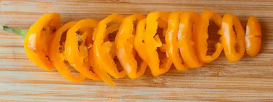 chopped yelow chilli pepper to cook with