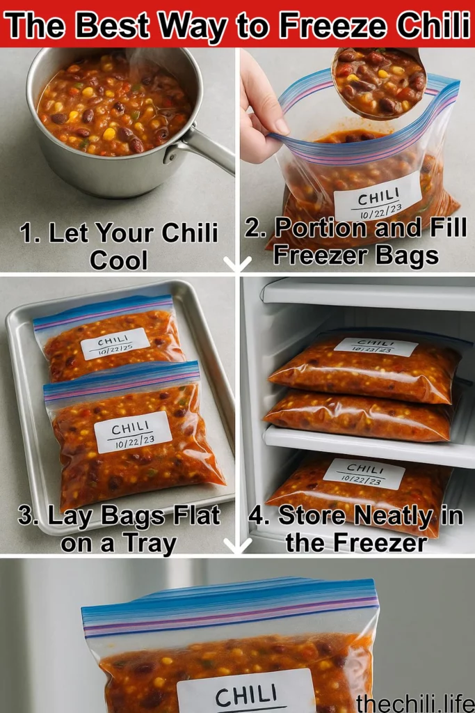 the best way to freeze chili